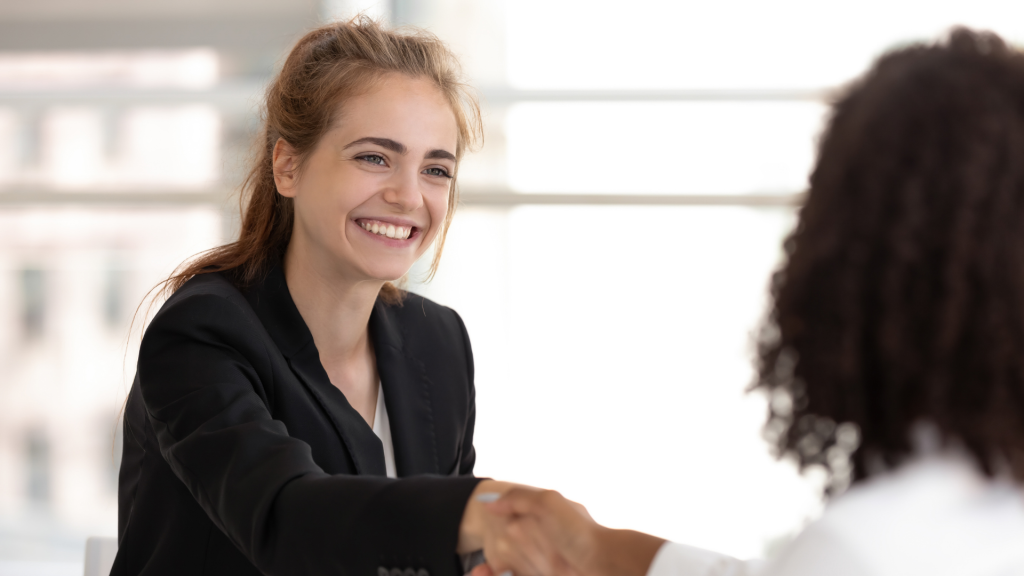 Young professional being hired