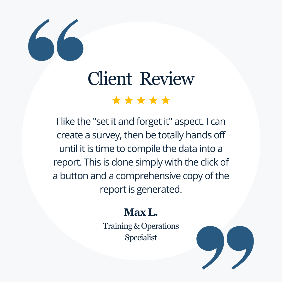 SurveyConnect Client Review Max L Training and Operations Specialist 1